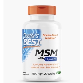 ภาพหน้าปกสินค้าพร้อมส่ง EXP 6/25 Doctor’s Best MSM with OptMSM 1,500 mg, 120 Tablets บำรุง ข้อต่อ ผม ผิว กระดูก ลดอาการปวดข้อ ที่เกี่ยวข้อง