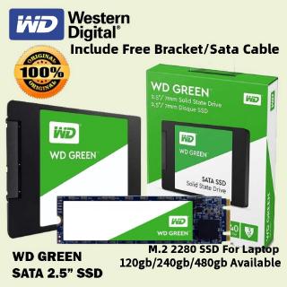 Western Digital WD Green โซลิดสเตทไดรฟ์ SSD SATAIII 2.5 นิ้ว 120G 240G 480G M.2 2280 สําหรับแล็ปท็อป