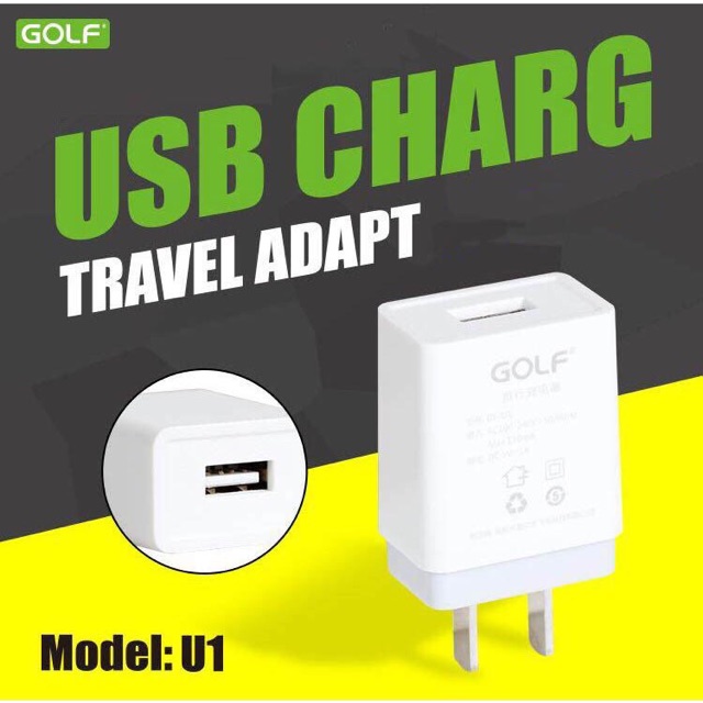 หัวชาร์จ-usb-golf-adapter-รุ่น-u1-หัวชาร์จ-1-ช่อง-ของแท้-100-golf-adapter-usb-u1-1a