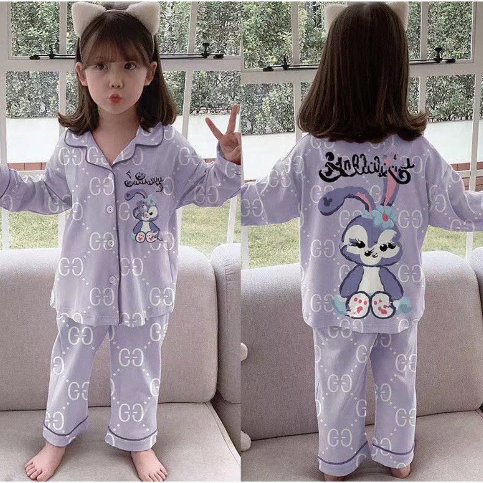 ชุดนอน-เกาหลี-ลายน่ารัก-สีม่วง-สดใส-กระต่าย-stellaa-ชุดนอนเด็ก-ชุดนอนแฟชั่น-เสื้อผ้า-เสื้อเด็ก-แขนยาว
