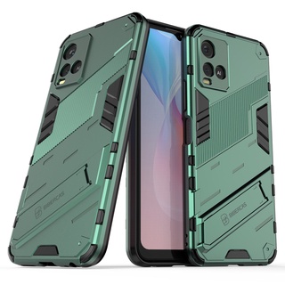 เคส Vivo Y21T ฮาร์ดเคสกันกระแทกเคสโทรศัพท์ Hybrid Armor Shockproof Hard Case Vivo Y21 T VivoY21T Cover Stand