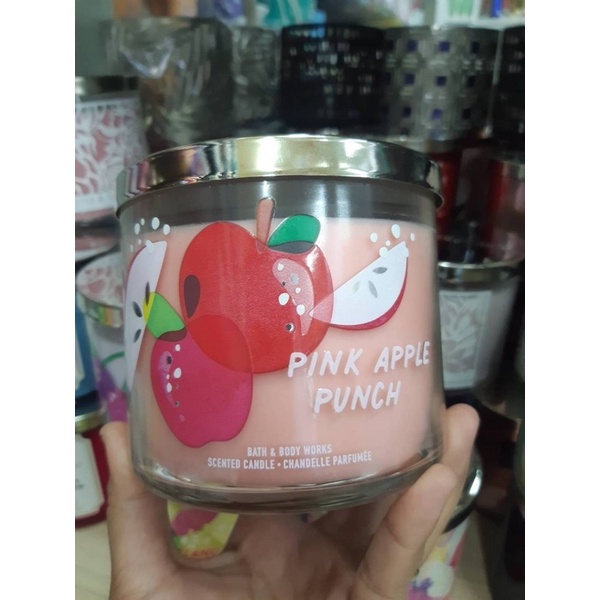 bath-amp-body-works-pink-apple-punch-scented-candle-411g-ของแท้