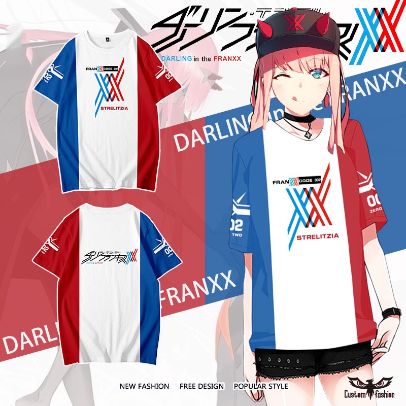 customfashion-เสื้อยืด-พิมพ์ลายอนิเมะ-darling-in-the-franxx-girl-zero-two-3d-แฟชั่นสําหรับผู้ชาย-และผู้หญิง