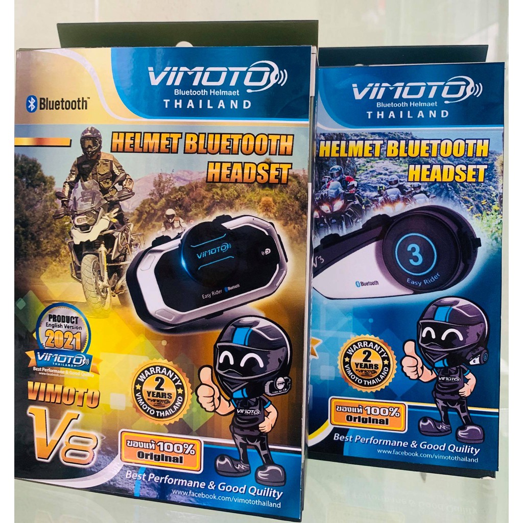 ภาพหน้าปกสินค้าบลูทูธติดหมวก Vimoto Brand V3+V8