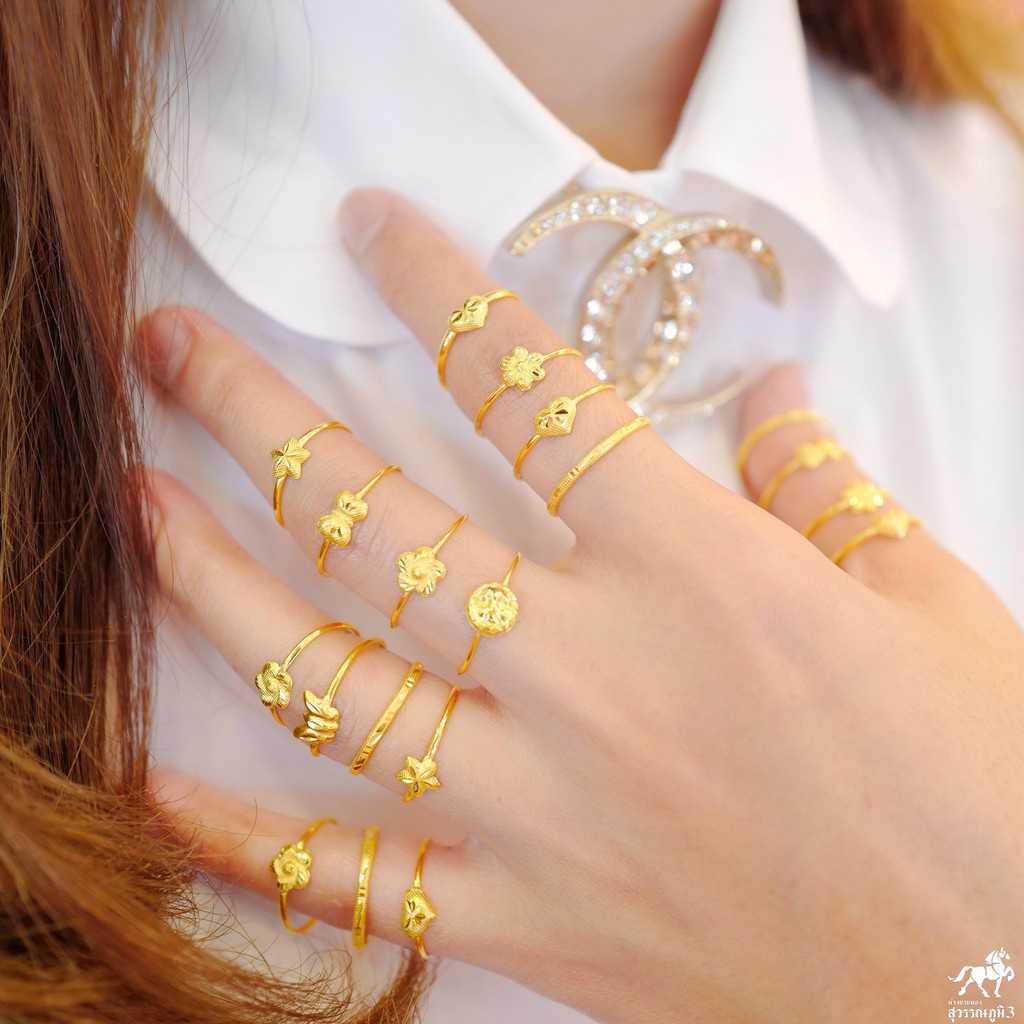 ภาพสินค้าแหวนทองคำแท้ 0.4 กรัม(ขายส่ง) คละลาย ทองแท้ 96.5% ขายได้ จำนำได้ มีใบรับประกัน แหวนทอง แหวนทองคำแท้ จากร้าน swpgold บน Shopee ภาพที่ 8