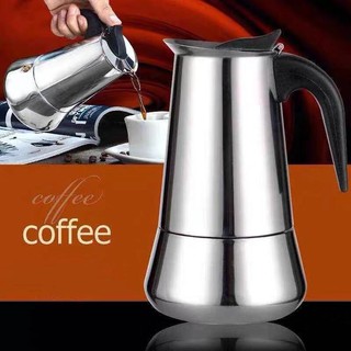 ภาพขนาดย่อของสินค้าหม้อกาแฟ หม้อต้มกาแฟสด เครื่องชงกาแฟเอสเพรสโซ่ มอคค่า กาต้มกาแฟสด เครื่องชงกาแฟสด เครื่องทำกาแฟ แบบปิคนิคพกพา สแตนเลส 30