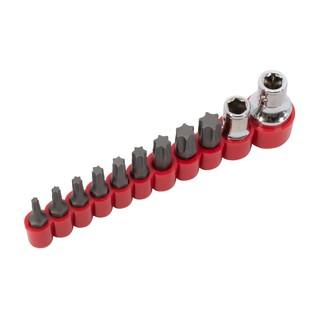 ชุดดอกบิตและอแดปเตอร์ชนิด T 11 ชิ้น ( 1/4 HEXALOBULAR BIT SET 11PCS( Bit Set 11Pcs )