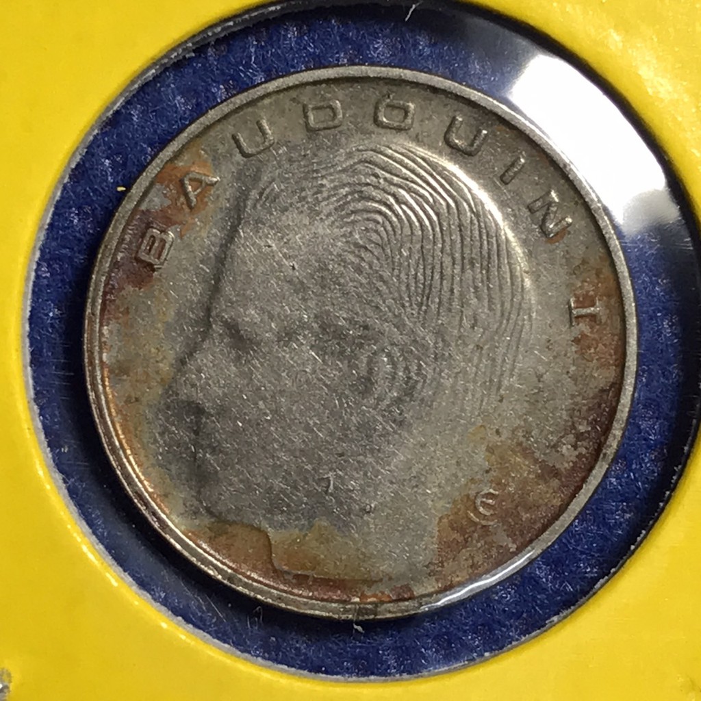 เหรียญเก่า-13974-ปี1990-เบลเยี่ยม-1-ฟรัง-ของแท้-เหรียญต่างประเทศ-เหรียญสะสม-เหรียญหายาก