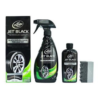 Dee-Double ชุดทำความสะอาด และเคลือบเงายางดำ TURTLE WAX JET BLACK 680 มิลลิลิตรน้ำยาดูแลรถ น้ำยาเคลือบรถ น้ำยาเคลือบเงา