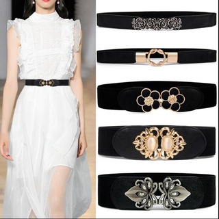 Womens belt wide belt simple and versatile pants belt large Korean leisure belt female waist seal thin student