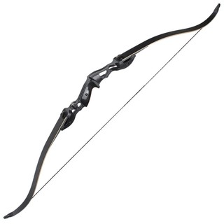 [มือขวา RH] Black Adult Archery Recurve Bow American Hunting Target Fishing Take Down JUNXING F185 ธนู