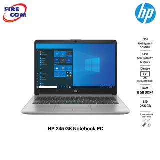 HP Notebook -โน๊ตบุ๊คHP 245 G8 Notebook PC (4N2G4PA)ลงโปรแกรมพร้อมใช้งาน [ออกใบกำกับภาษีได้]