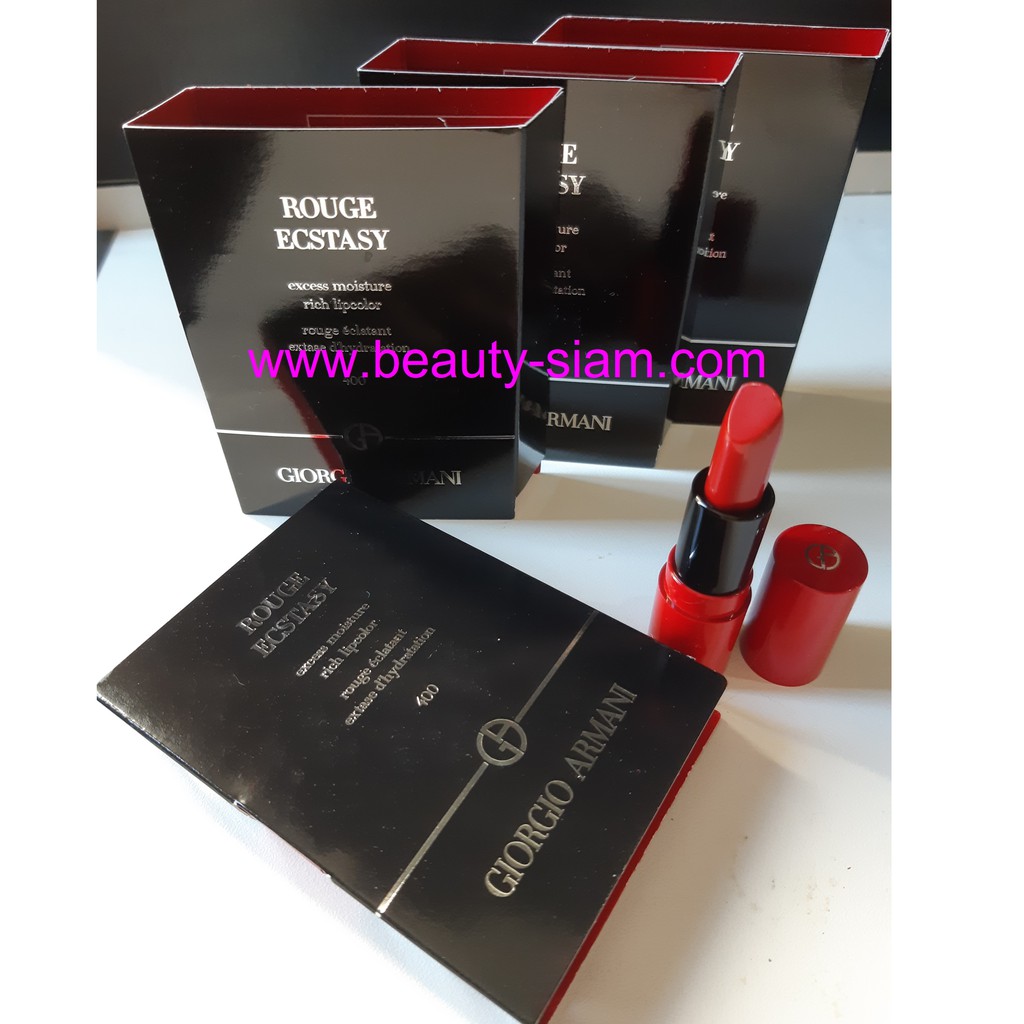 beauty-siam-แท้ทั้งร้าน-ลิปอาร์มานี่ของแท้-ขนาดทดลอง-giorgio-armani-rouge-esctasy-excess-moisture-rich-lipcolor