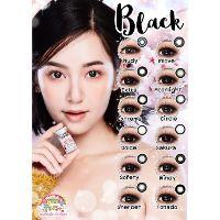 🔥SALE สีดำ (1)🔥ปกติ150บาท🔥ลดเหลือคู่ละ60บ.💖 มินิ บิ๊กอาย ดำ คอนแทคเลนส์ สายตาปกติ สายตาสั้น -0.50ถึง-10.00