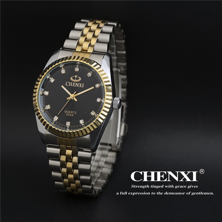 ภาพหน้าปกสินค้าChenxi นาฬิกาข้อมือควอตซ์แฟชั่น สีทอง กันน้ํา หรูหรา สําหรับสตรี จากร้าน 12watch.th บน Shopee