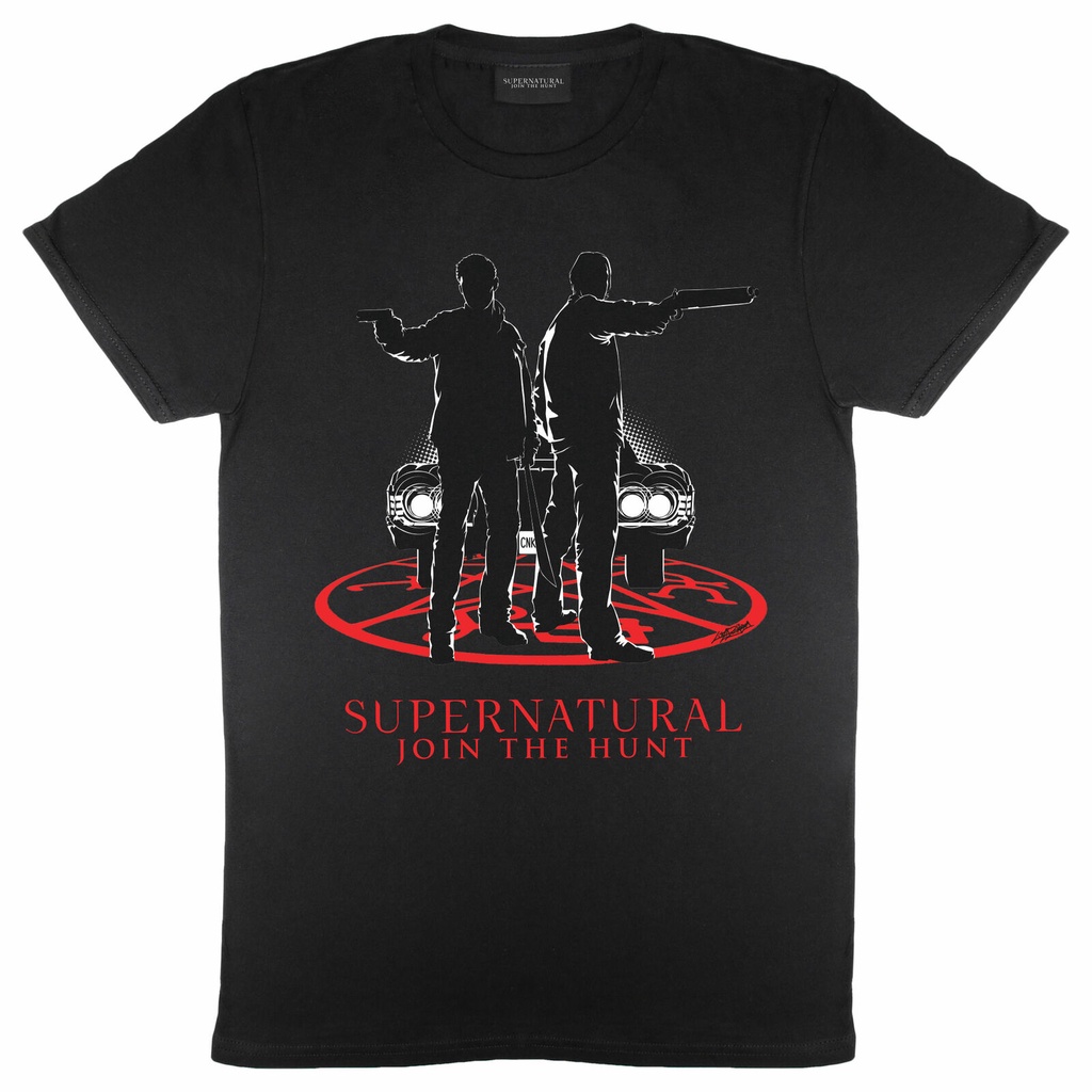 เสื้อยืดผ้าฝ้ายพิมพ์ลาย-เสื้อยืดคอกลม-พิมพ์ลาย-winchesters-by-car-light-officialerchandise-สไตล์คลาสสิก-แฟชั่นสําหรับผู้