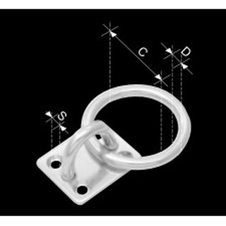 Square pad with ring-5MM.Grade 304 Stainless Steel Fitting สแตนเลสสตีล ฟิตติ้ง