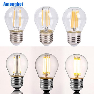 (Amonghot) หลอดไฟสปอตไลท์ Led 2W 4W 6W E27 Cob Candle Flame G45