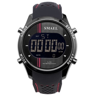 SMAEL LED Digital WristWatches Man Quartz Sport Watches Black Smart Clocks Fashion Cool Men Electronic Watch Luxury Famo