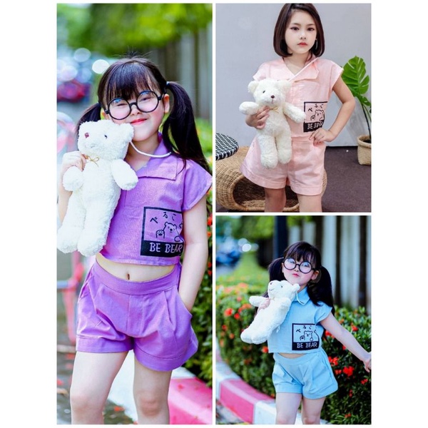tp-naa-แฟชั่นเด็ก-ชุดเซ็ทเด็ก-ชุดเซทสไตล์มินิมอล-แถมหมีใหญ่มาก