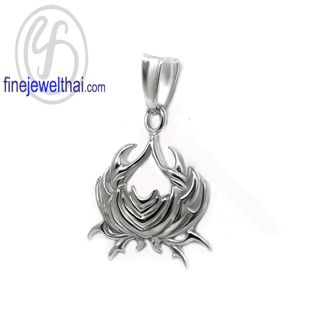 finejewelthai-จี้ราศี-ราศีกรกฎ-จี้เงินแท้-canser-silver-pendant-p116800