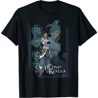 เสื้อยืด ผ้าฝ้าย พิมพ์ลาย Legend Of Korra Element Symbol Collage Portrait สําหรับผู้ชาย