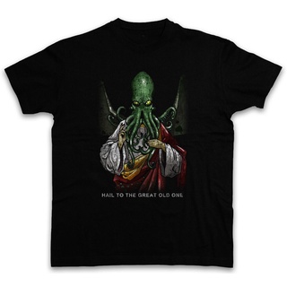 เสื้อยืดผ้าฝ้ายพิมพ์ลาย เสื้อยืด พิมพ์ลาย Hail Cthulhu Wars Horror Arkham H. สําหรับผู้ชาย ป. เสื้อยืดคอกลม ผ้าฝ้าย พิมพ