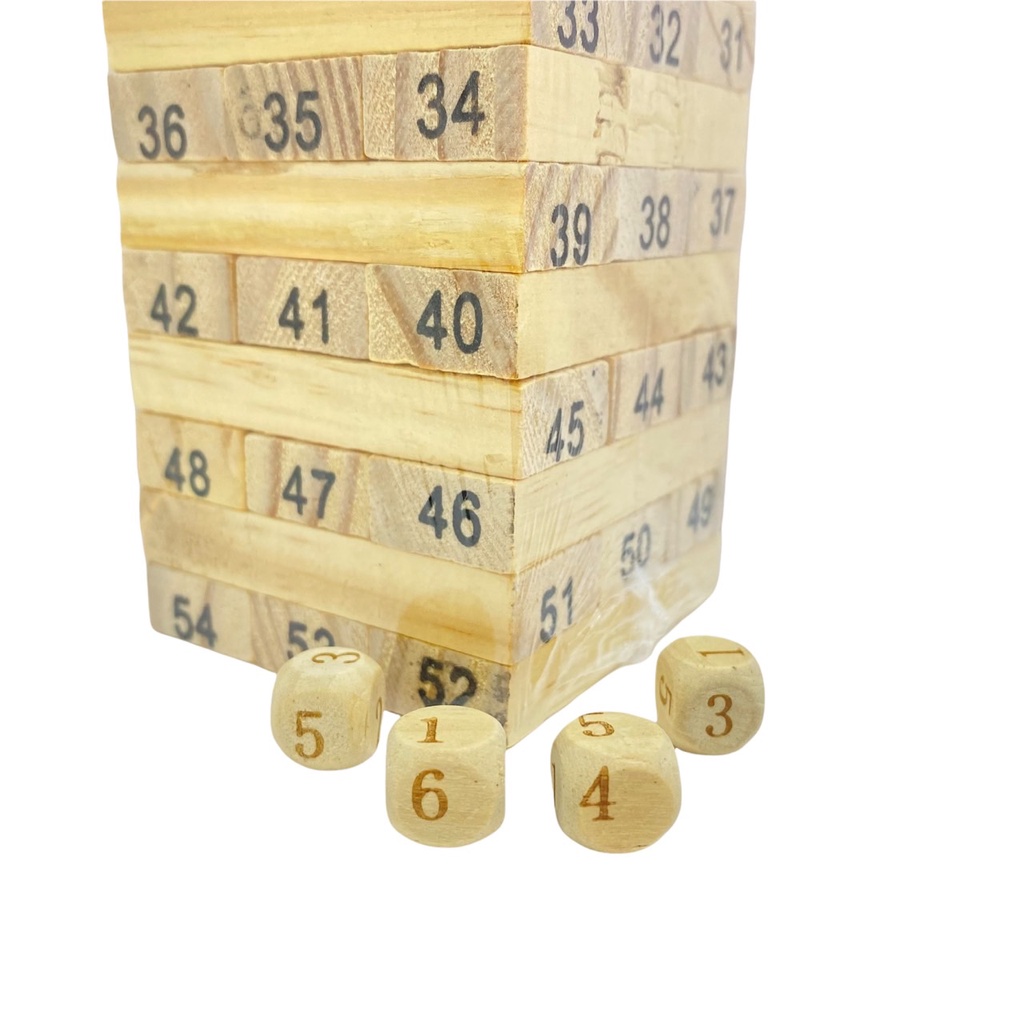 ไม้จังก้า-48ชิ้น-ของเล่นบล็อกไม้ตึกถล่ม-แบบมีเลขและลูกเต๋า-ขนาดใหญ่-ขนาด-6x21x6-cm