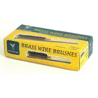 แปรงลวดทองเหลือง 5  แถว  (EAGLE-33) EAGLE&amp;GLOBE BRASS WIRE BRUSH