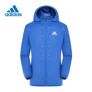 Adidas ใหม่ เสื้อแจ็กเก็ต กันลม มีฮู้ด ระบายอากาศ ป้องกันรังสียูวี เหมาะกับการวิ่ง เล่นกีฬา หน้าร้อน สําหรับผู้ชาย และผู้หญิง ไซซ์ M-4XL