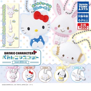 **พร้อมส่ง**กาชาปองพวงกุญแจซานริโอ้ตีมสีขาว V.3 Sanrio Characters Petan Mascot Team White ของแท้