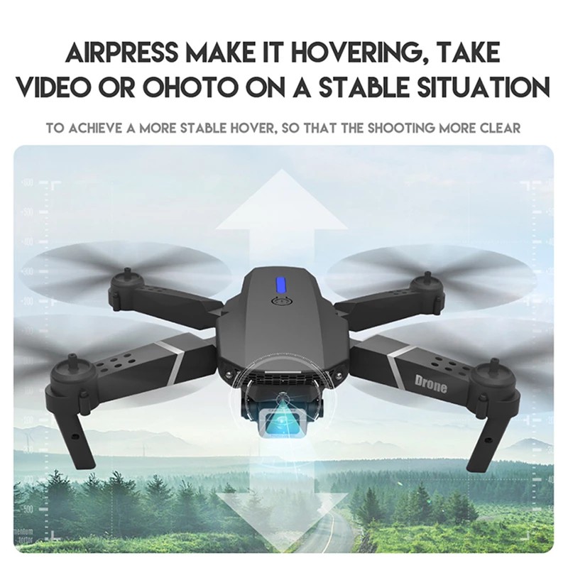 ภาพสินค้าพร้อมส่ง โดรนบังคับวิทยุ  Drone E88 Double camera ถ่ายภาพ บินนิ่ง ถ่ายวีดีโอชัด จากร้าน myee_3cmall บน Shopee ภาพที่ 5