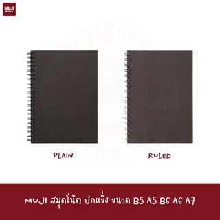 MUJI สมุดจดริมลวด สันห่วง Planted Wood Paper Double Ringed Ruled Notebook wire plain ruled line a5 b5 a6 b6 a7
