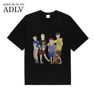 【hot sale】Adlv เสื้อยืดแขนสั้น ผ้าฝ้าย พิมพ์ลาย แฟชั่นสําหรับผู้ชายและผู้หญิง