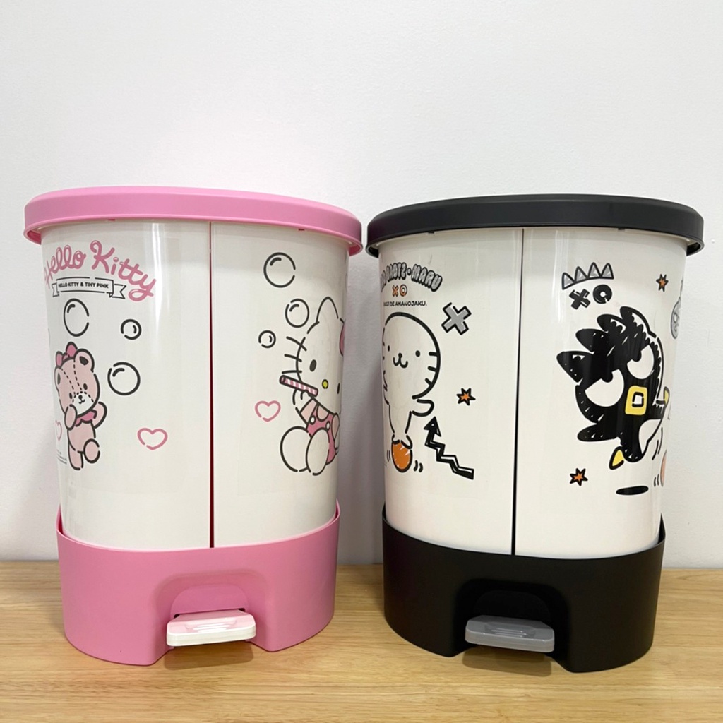 พร้อมส่ง-ถังขยะ-ลายการ์ตูนลิขสิทธิ์แท้-คิตตี้-hello-kitty-แบด-แบด-bad-badtz-maru