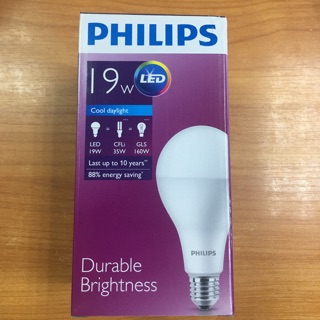 Philips LED bulb 19 วัตต์ แสงขาวdaylight E27 220-240V 2300 lumen