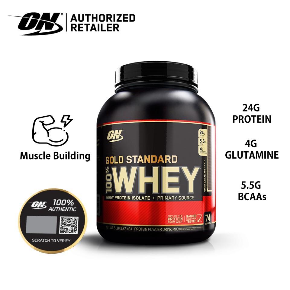 ภาพหน้าปกสินค้าOptimum Nutrition 100% Whey Protein Gold Standard 5 Lbs เวย์โปรตีน 5 ปอนด์