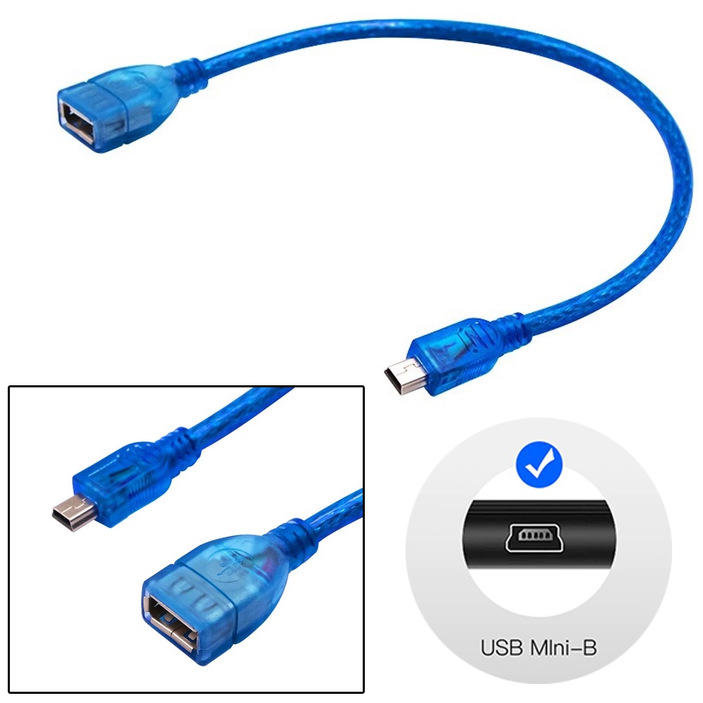 Mini USB OTG Cable 30cm Male Mini USB to Female USB OTG Adapter For GPS ...