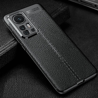 Xiaomi Mi 12 Pro Casing Soft TPU Case Xiomi Mi12 Ultra Litchi Texture Shockproof Silicone Back Cover