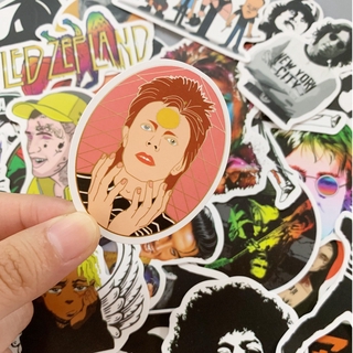 Rock music band USA U2 sticker สติกเกอร์กันน้ำรูปแบบที่แตกต่างกัน, เอลวิส เพรสลีย์ (Elvis Presley)50 ชิ้น  สเก็ตบอร์ด