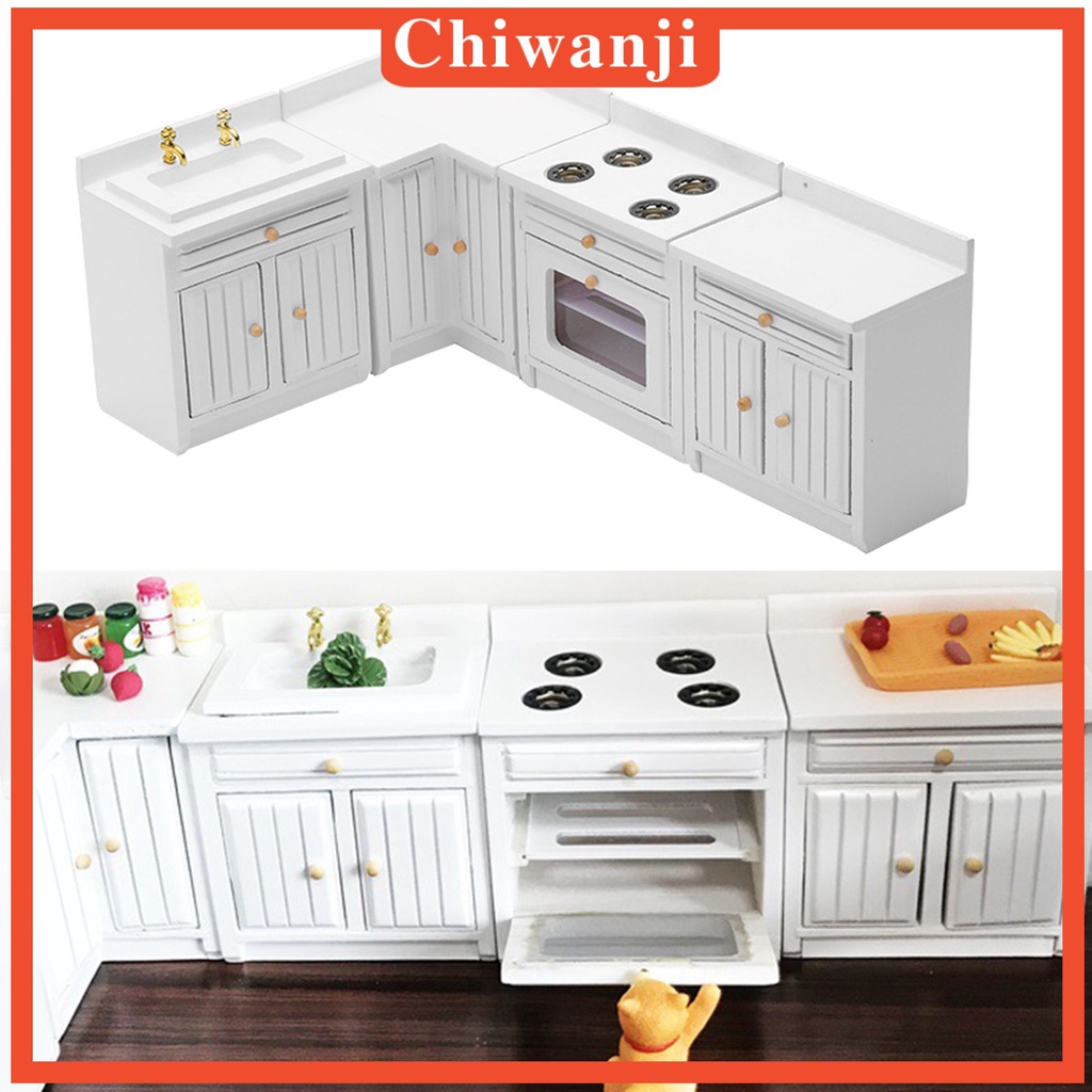 chiwanji-1-12-scale-โมเดลห้องครัวจําลองขนาดมินิสีขาวของเล่นสําหรับเด็ก