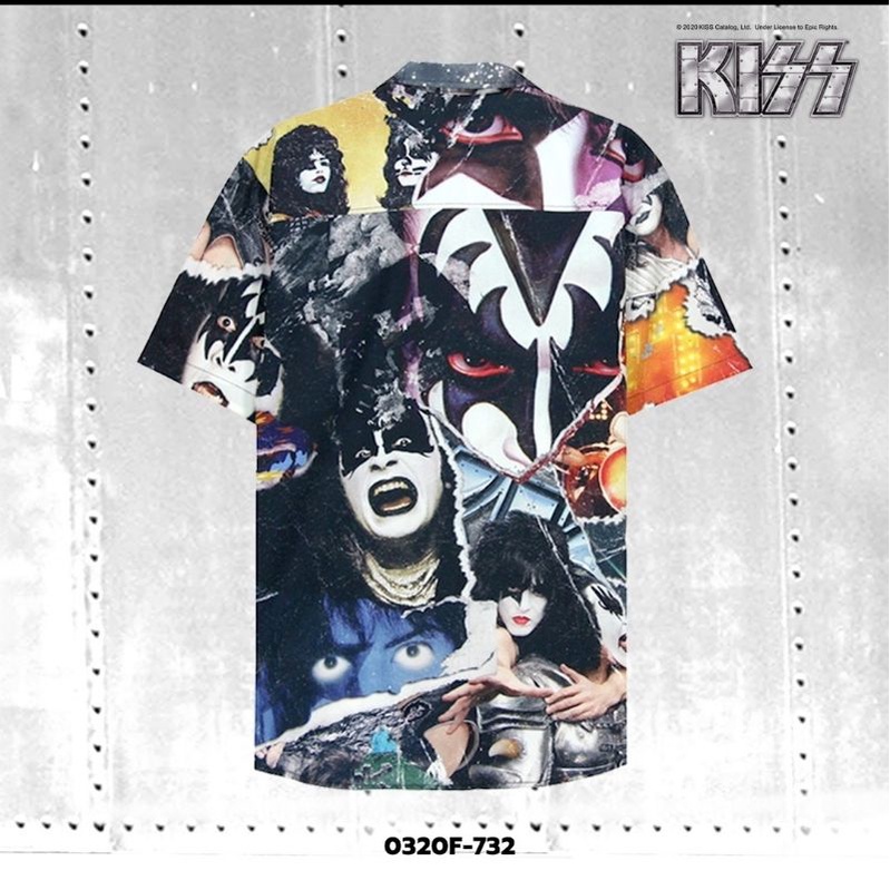 เสื้อฮาวาย-วงkissลิขสิทธิ์แท้-w004