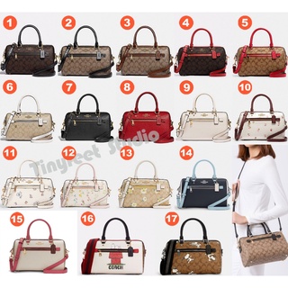 Coach 83607 79946 C3100 C3243 4105 C2849 C4081 6164 C4118 Rowan Satchel ผู้หญิงกระเป๋าถือ Crossbodyสลิงหมอนกระเป๋าบอสตัน