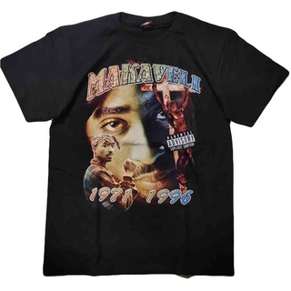 เสื้อวง 2Pac Makaveli Hip Hop เสื้อยืดวง 2Pac Tupac Rapper t shirt&lt;2022&gt;