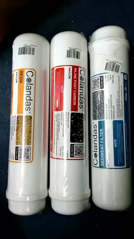 ไส้กรองน้ำ-12นิ้วcolandas-inline-แคปซูล-จัดชุด3ไส้รอง-post-carbon-resin-sediment-โพสคารืบอน-เรซิ่น-ซิดิเม้น-ไส้กรอง