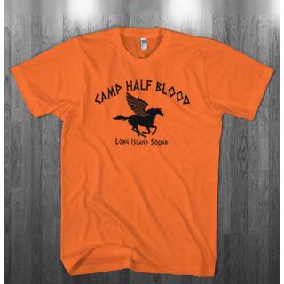 เสื้อยืดผ้าฝ้ายพิมพ์ลาย Camp Half Blood T-Shirt Percy Jackson Halloween Costume Shirts Adult Short Sleeve Sport Oversize