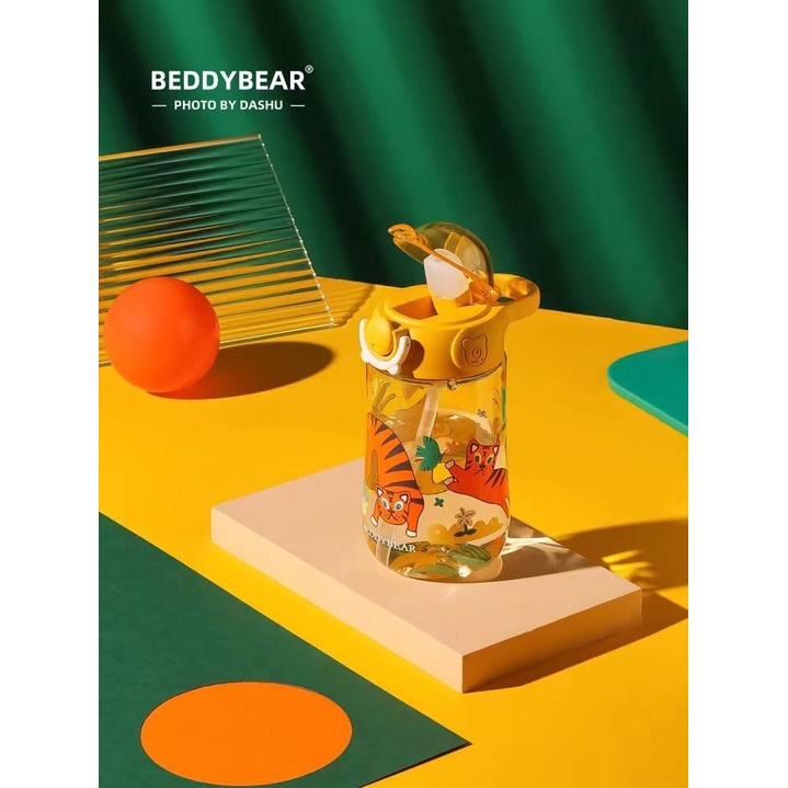 beddybear-กระติกน้ำ-สีใส-สำหรับเด็ก-แบรนด์เกาหลี-ฝาล็อคหลอดดูด-รุ่น-bb003ct-004-ความจุ-400-ml