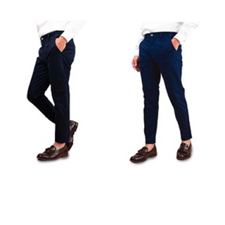 โค้ดลด10% : PDFPOSDJVกางเกงขาเต่อ ชิโน่ ⭕ผ้ายืดดด⭕ รุ่น Chino pants Max Move 5ส่วน Ankle pants ทรง Slim fit
