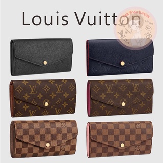 Shopee ลดกระหน่ำ🔥ของแท้100%🎁Louis Vuitton Brand New กระเป๋าสตางค์ Sarah