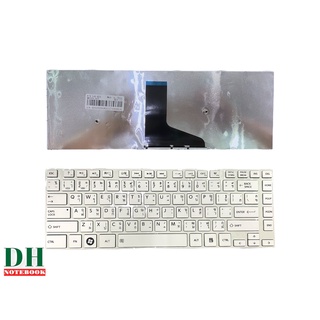 คีย์บอร์ดโน๊ตบุ๊ค keyboard Toshiba Satellite L40-A L40D-A L40T-A สีขาว TH-ENG